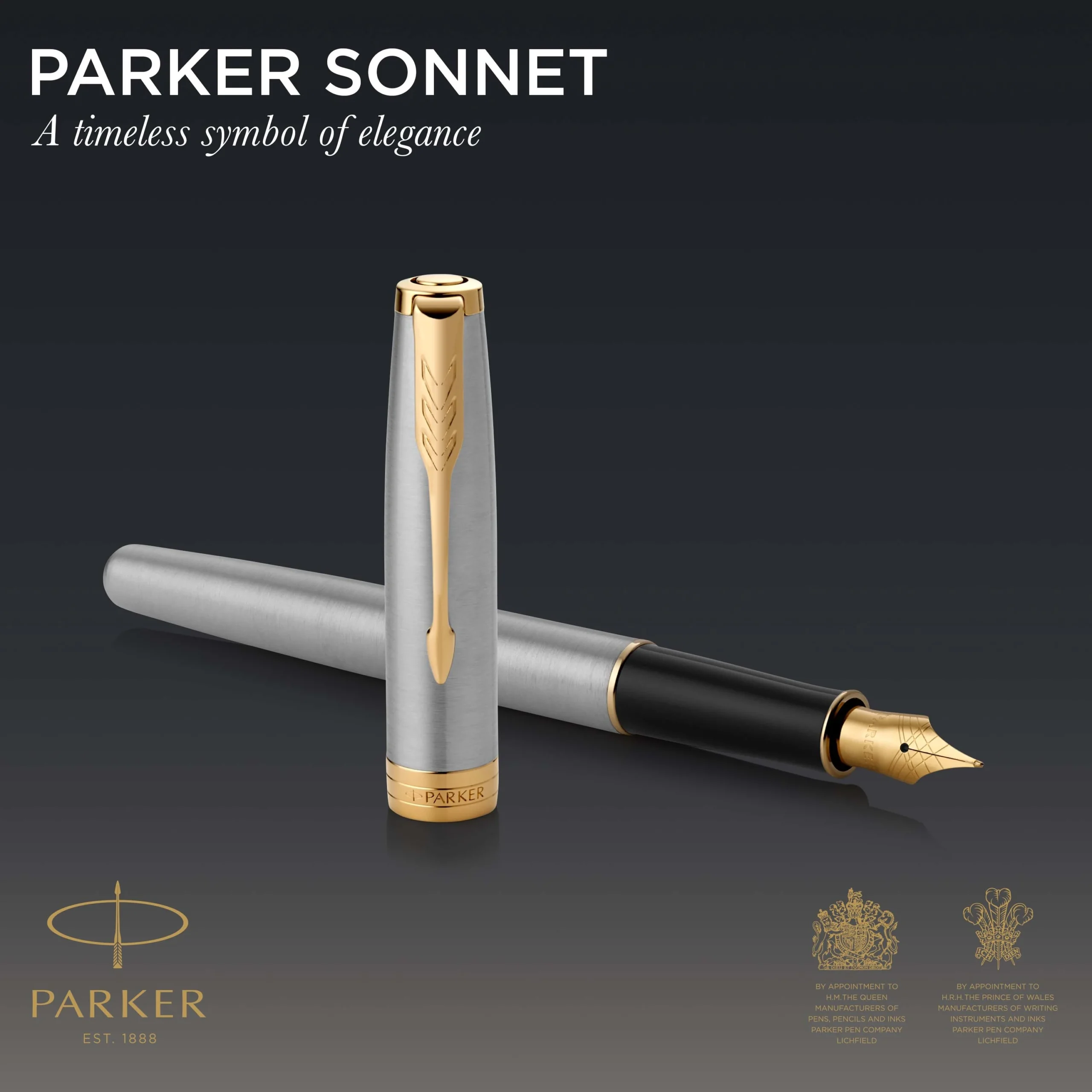 Parker Sonnet Stainless Steel GT Vulpen - Afbeelding 3