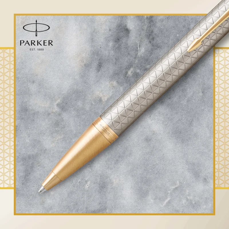 Parker IM Premium Warm Grey GT Balpen - Afbeelding 5