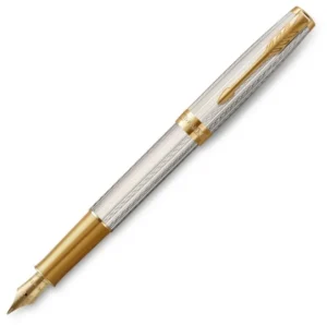Parker Sonnet Silver Mistral Vulpen 18K Fijn