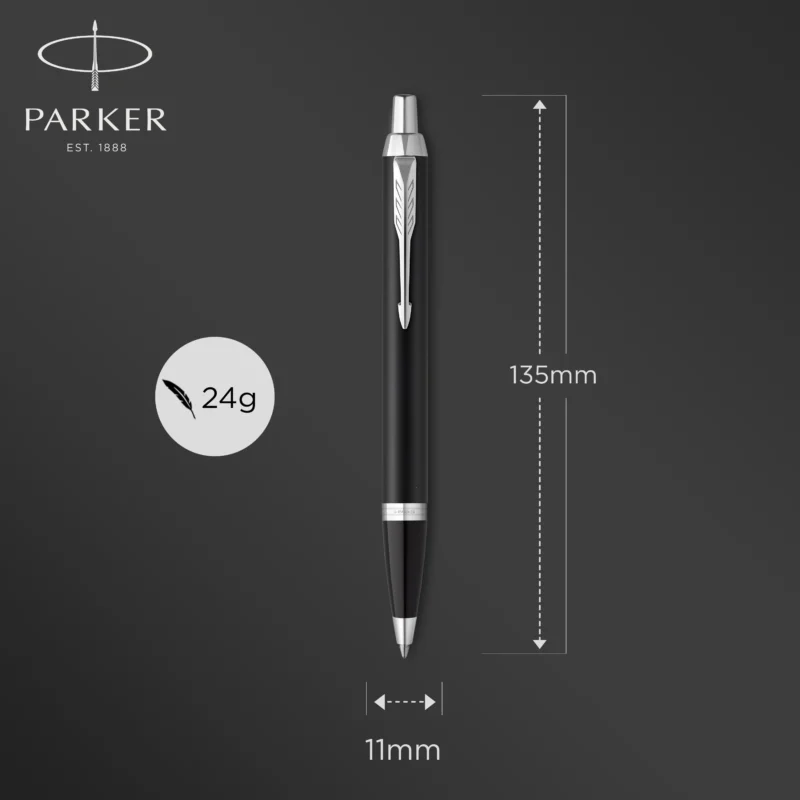 Parker IM Matte Black CT Balpen - Afbeelding 4
