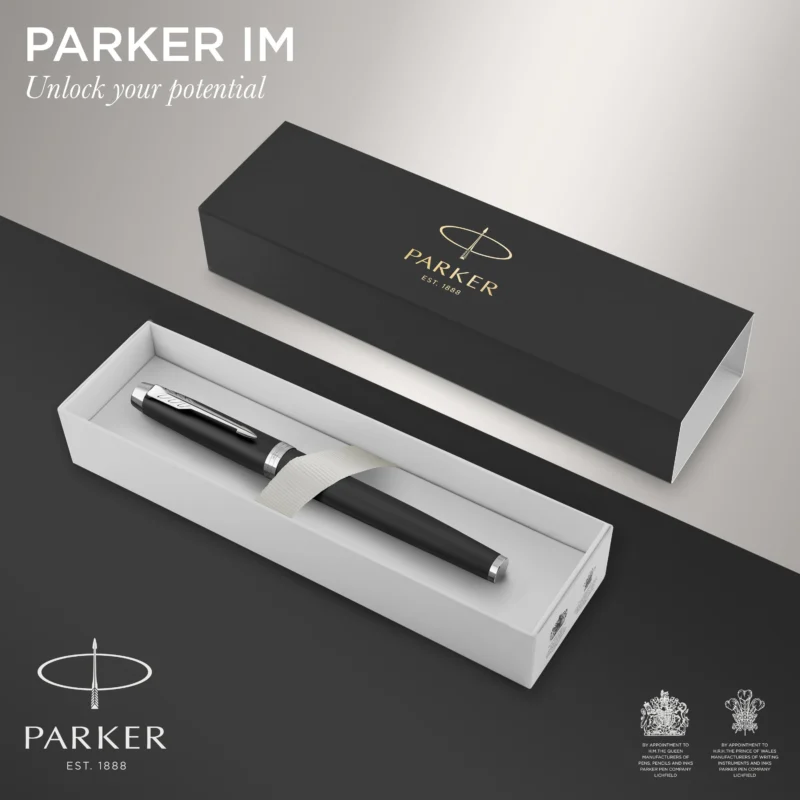 Parker IM Matte Black CT Rollerbal - Afbeelding 3