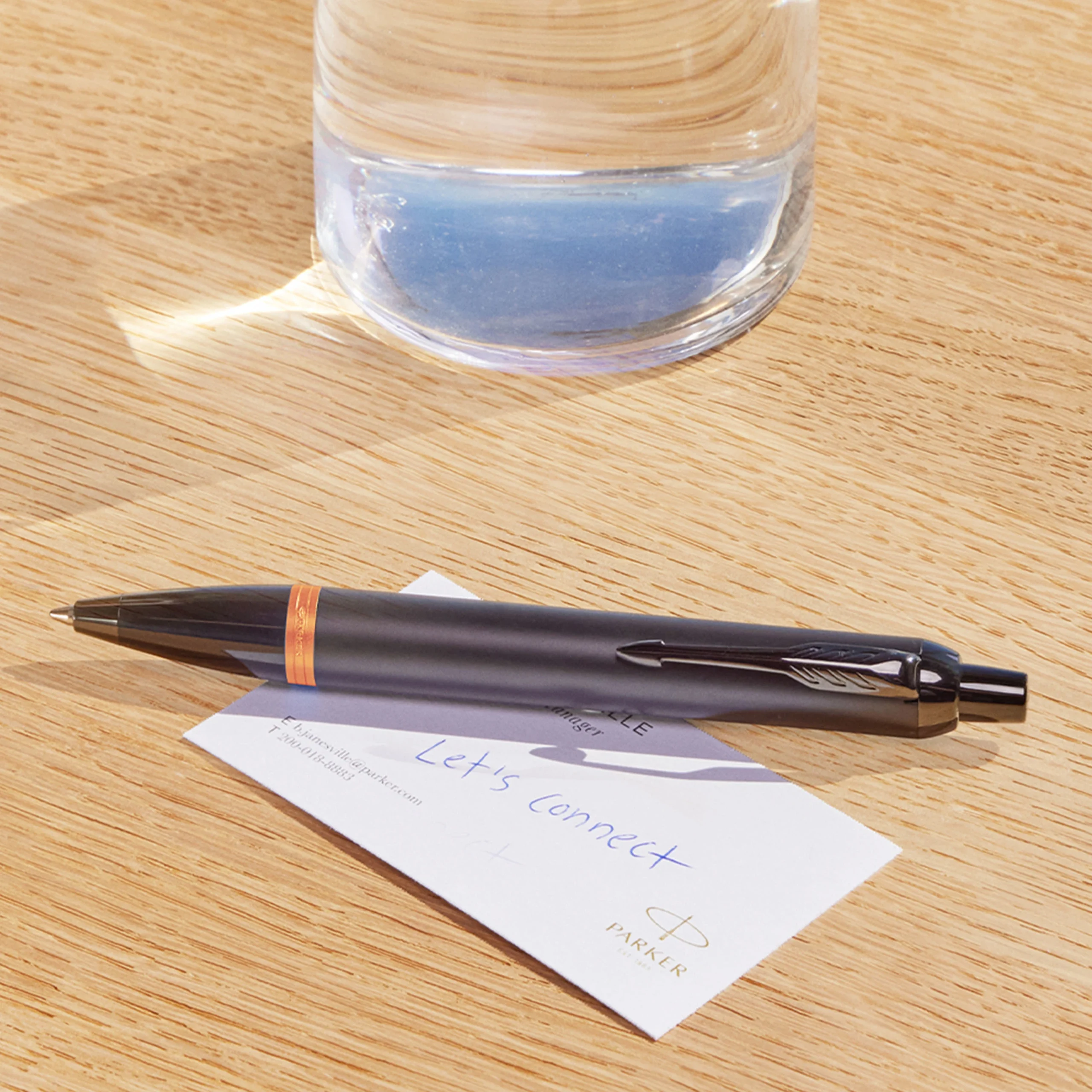 Parker IM Black With Orange Vibrant Ring Bt Balpen - Afbeelding 3