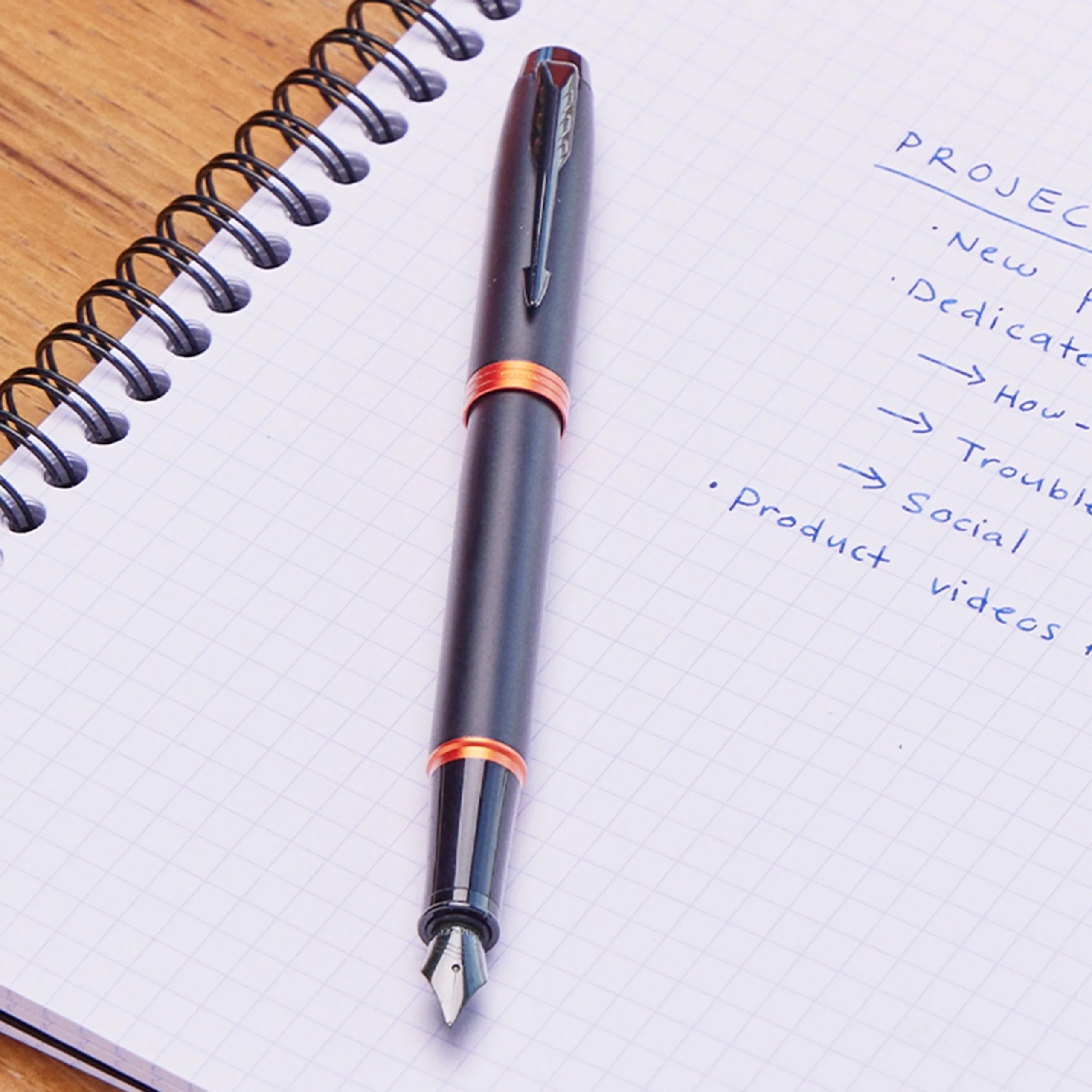 Parker IM Black With Orange Vibrant Ring Bt Balpen - Afbeelding 4