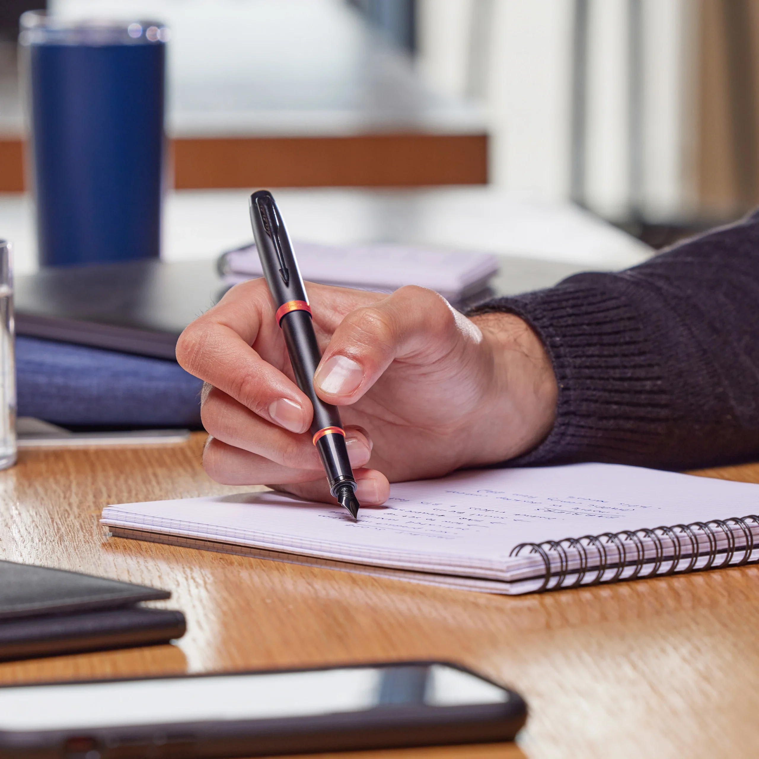 Parker IM Black With Orange Vibrant Ring Bt Balpen - Afbeelding 5